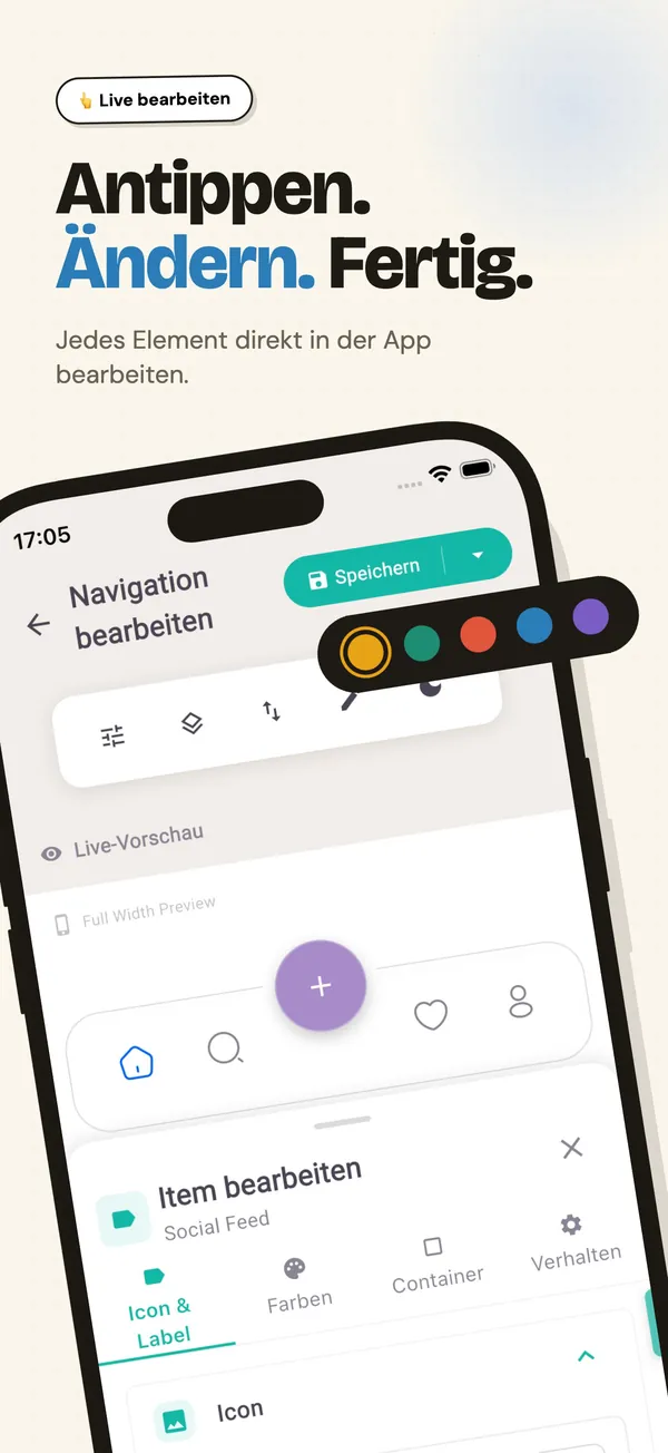BLOCQ: Elemente direkt in der App bearbeiten